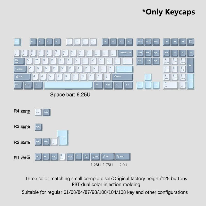 126 Клавиш Двойной Прострел Колпачок Pbt Cherry Механическая Игровая Клавиатура Для Переключателя Mx Колпачок Gmk67 Gmk87 Gmk61 Игровая Клавиатура Клавишный Колпачок