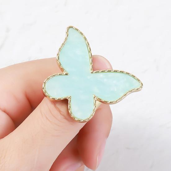 Ring Palette Universal Easy To Clean Golden Color Edge Nail Art Board Ring Plate for Mixing Foundations