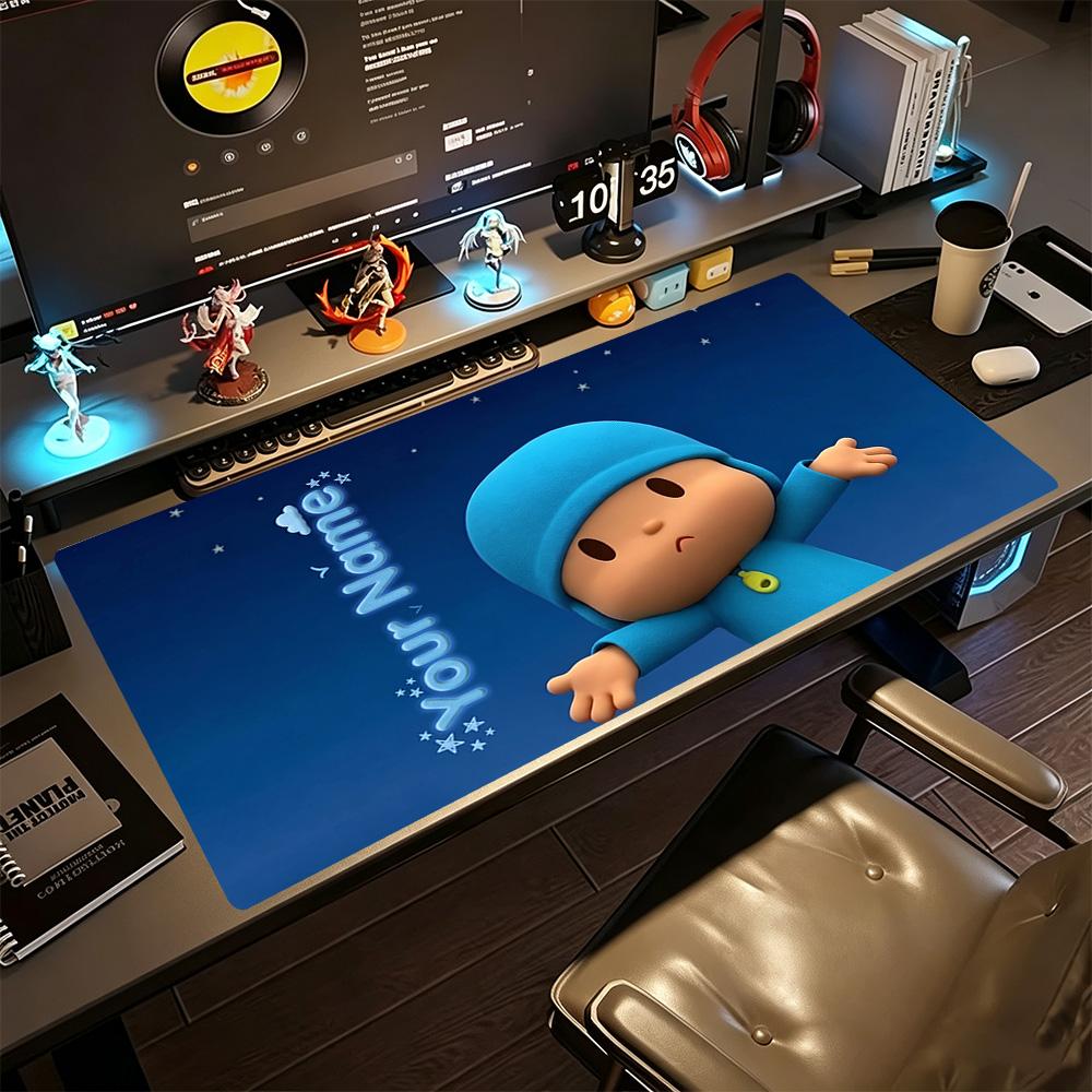 Pocoyo Customized Name Mouse Pad Office Mouse Mats Office Mouse Mats Non-Slip Rubber Base Perfect for Office Desktop Supplies School Home