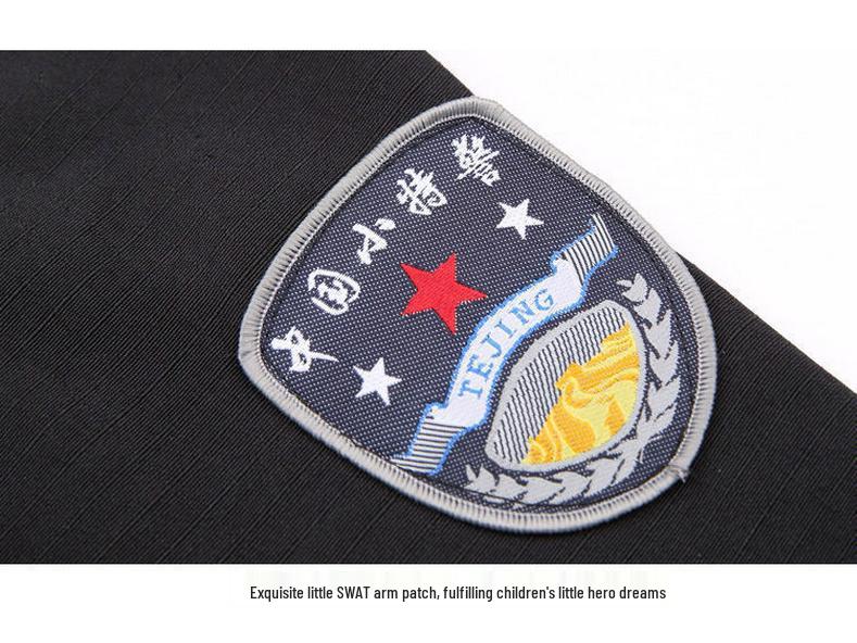 Детский полицейский костюм - Зимний бархатный наряд для выступлений для мальчиков и девочек в детском саду