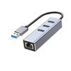 USB 3.0 Gigabit Ethernet Hub 4-портовый разветвитель с адаптером типа C для расширения сети ноутбука