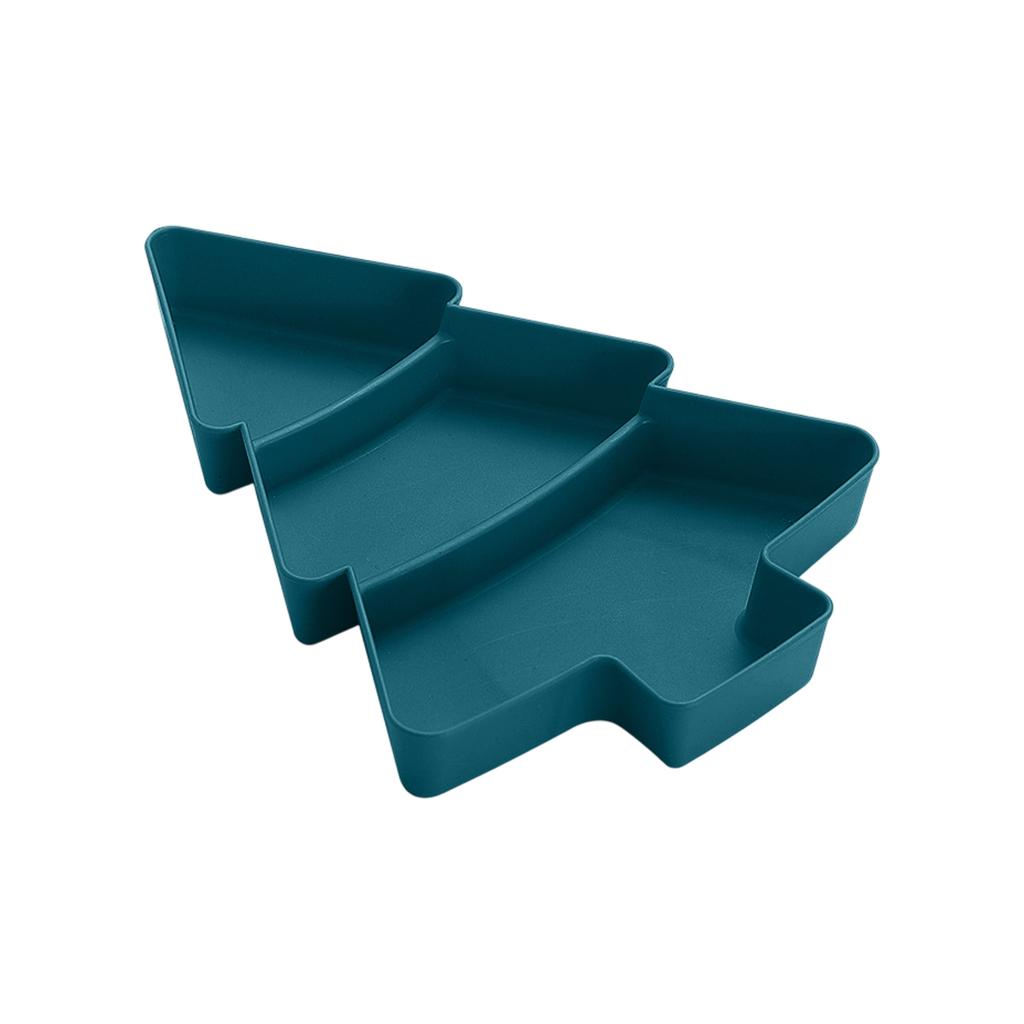 Рождественская тарелка для закусок с отделениями, пластиковая конфетница для украшения праздничной вечеринки и хранения орехов