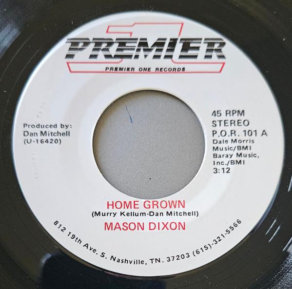 Пластинка 7 дюймов MASON DIXON - Home Grown POR101 Premier One Rec 1986 US Folk Б/у