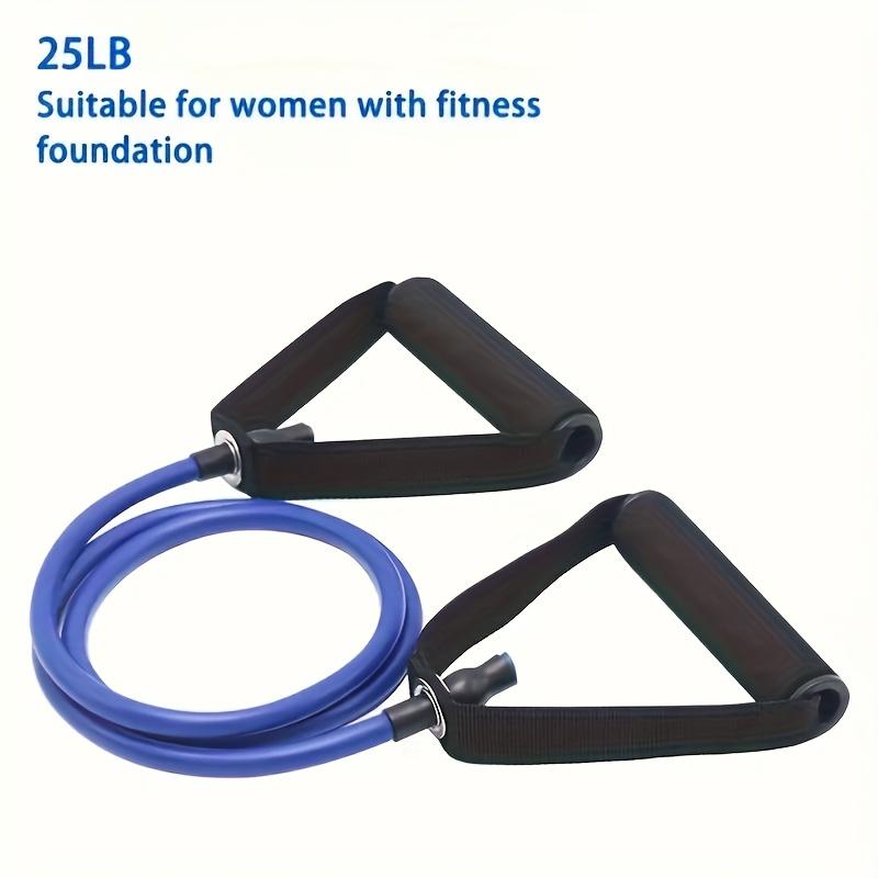 1 шт. Фитнес-растяжка, 5-скоростная лента сопротивления с ручкой, Идеально подходит для домашних упражнений, Пилатеса, Формирования тела, Идеальный подарок на Рождество