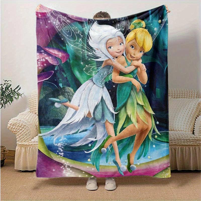 1pc. Cartoon Fairy Tale Blanket, Magical Forest Friends Throw for Home Decor, Gift Idea, All Seasons Use, Soft and Cozy Bedding Cover, Room Decoration