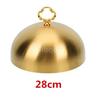 golden Cover Food Stainless Dome Lid Tent Protector Steak Serving tray For Melting Kitchen Metal Cheese Plate Cover Dish Basting