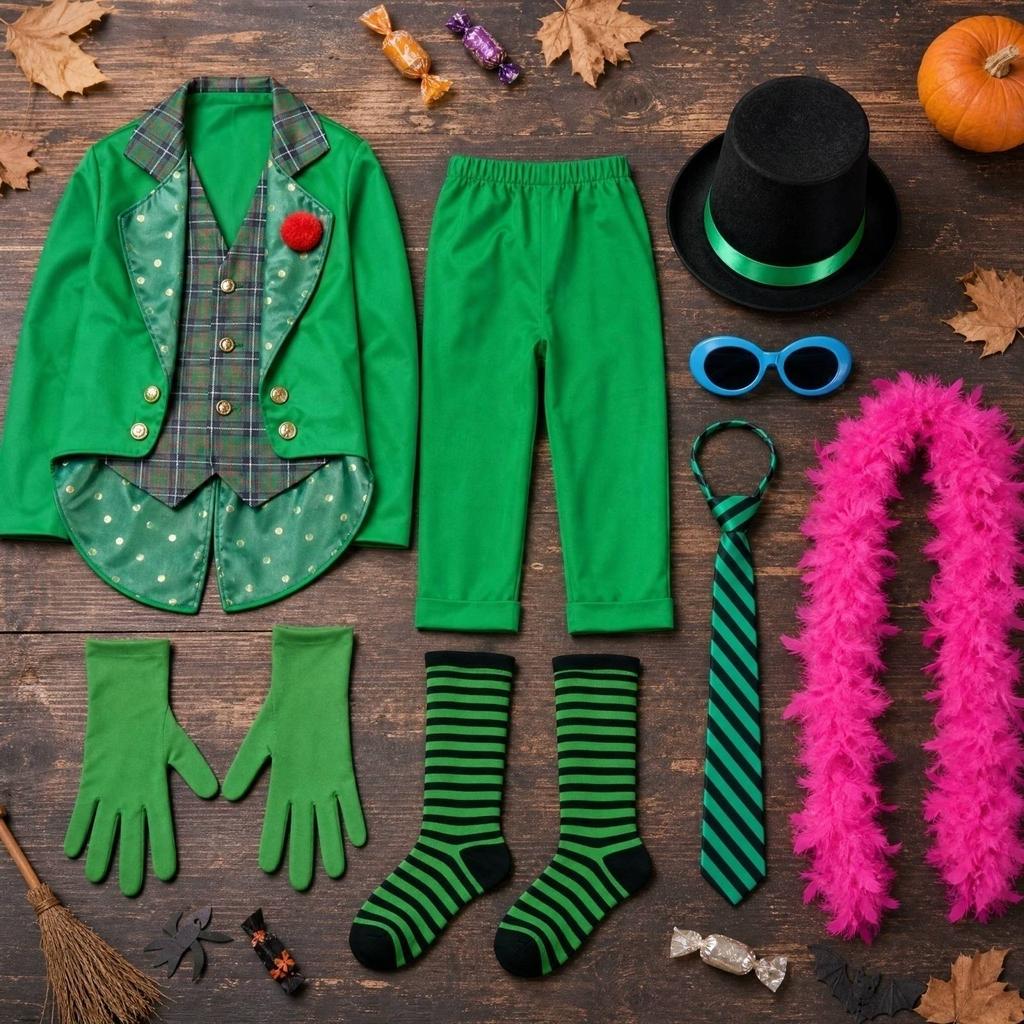 Halloween Party Costume Accessory Set with Faux Collar for Adult Dress-Up