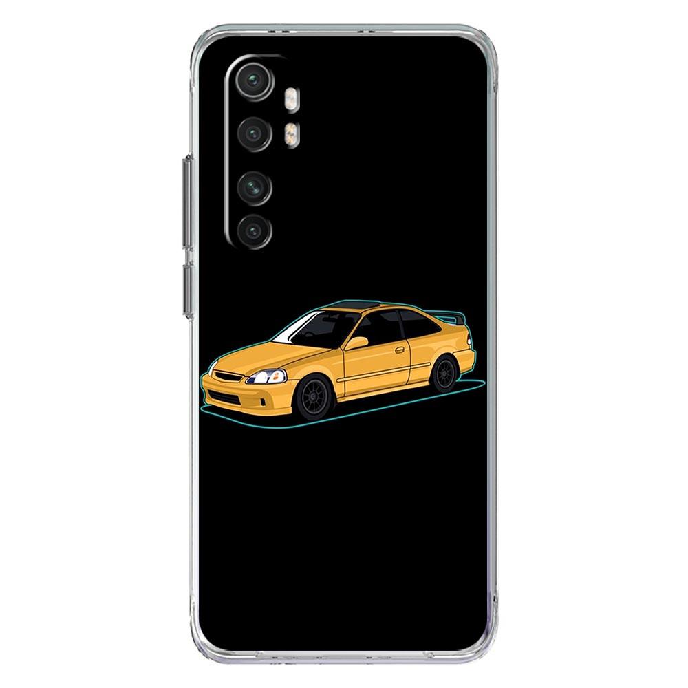 Чехол для телефона для Xiaomi Poco X6 X5 NFC X3 F6 F5 Pro F4 F3 M3 14 13T 12T 12 13 Lite 11 Mi 5G Прозрачный чехол Тип R JDM Civic Спортивный автомобиль