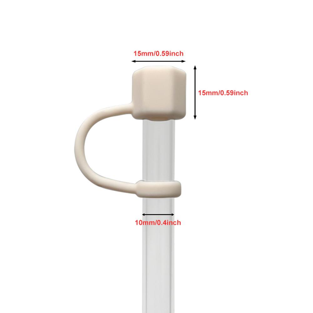 Silicone Hexagonal Nut Straw Cap Drinking Straw Topper Reusable Water Cup Accessories