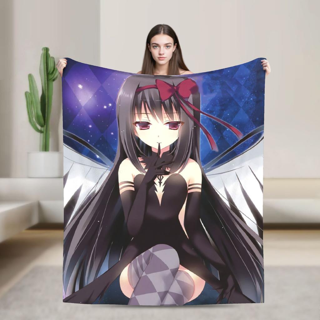 Mahou Shoujo Puellas Magis Madokas Magicas Blankets Sayaka Miki Flannel Awesome Warm Throw Blanket for Coverlet Textile Decor