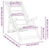 Folding Beach Chair with Armrests Taupe Color Acacia Wood Frame & Textilene Seat