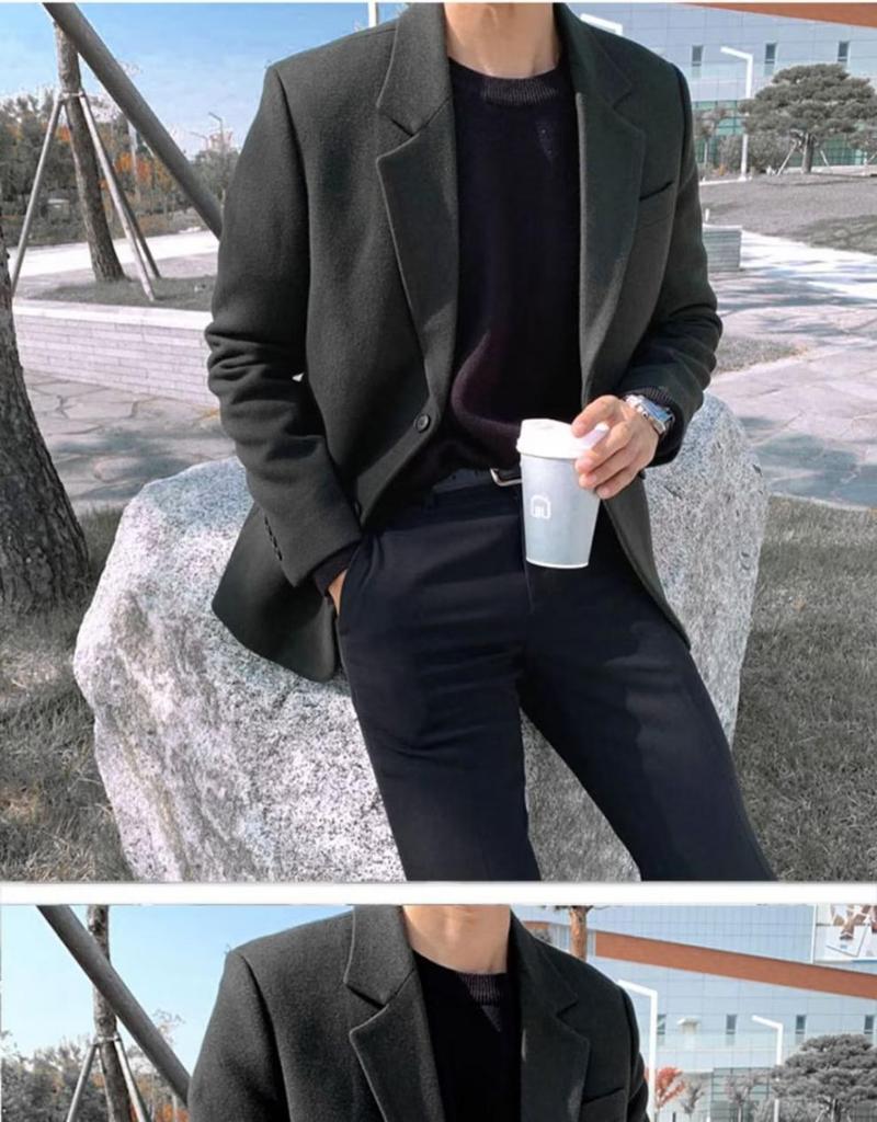 Осень 2024 года, мужской модный повседневный свободный пиджак