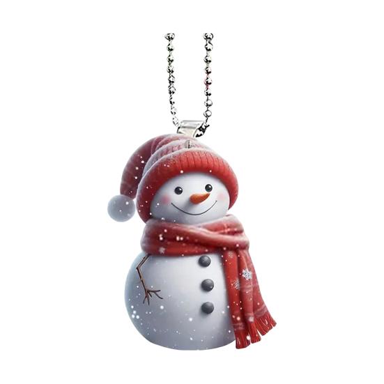 Рождественский подвесной орнамент акриловый мультяшный стиль кулон с шнурком