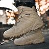 Autumn and Winter Outdoor Men's Mountaineering Sneakers Large Size Men's Boots Lace-up Men's Shoes Military Boots Platform Combat Boots