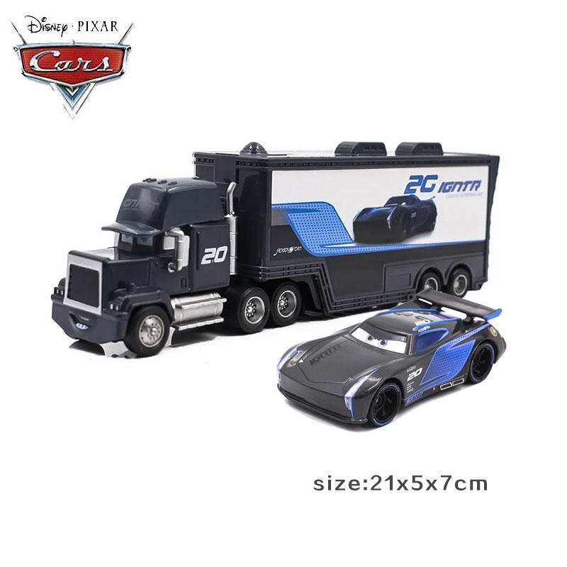 1:55 Тачки 3 Молния МакКуин Черная гроза Джексон Шторм Дядя Мак Грузовик Серия Сплав Машинки Игрушки игрушка для мальчика подарок ребенку
