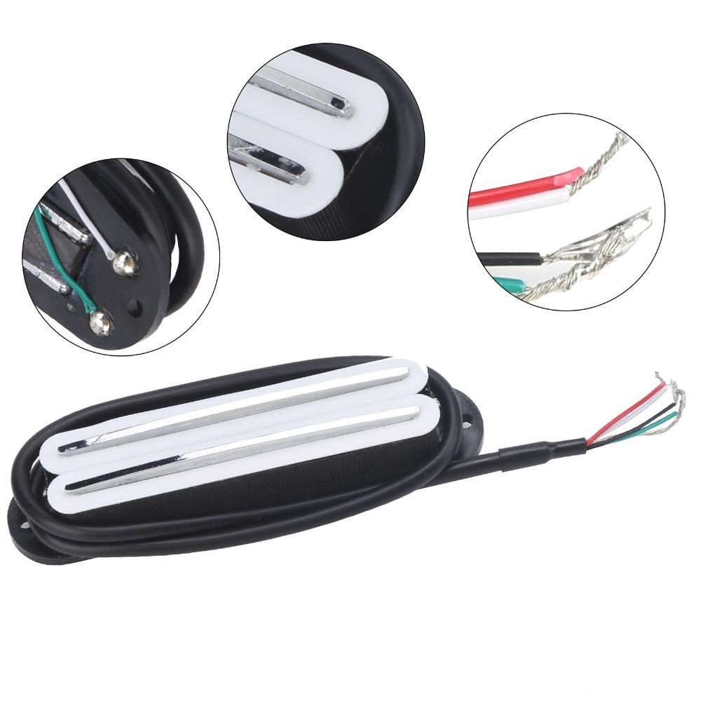 2PCS White And Black Electric Guitar Pickup Metal + ABS Guitar Accessories Electric Guitar