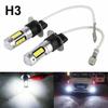 2Pcs H3 LED Fog Light Bulbs Replacement Kit Super Bright Canbus 6000K 100W White Daytime Running Lights 12V Led Bulb