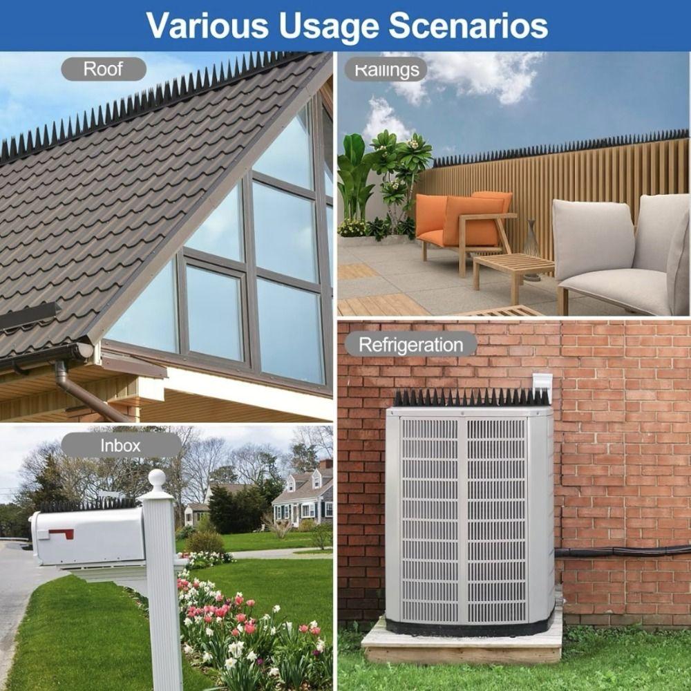 8/12pcs Waterproof Bird Scarer Repeller Long Lasting Bird Defender Spikes Balcony Eaves