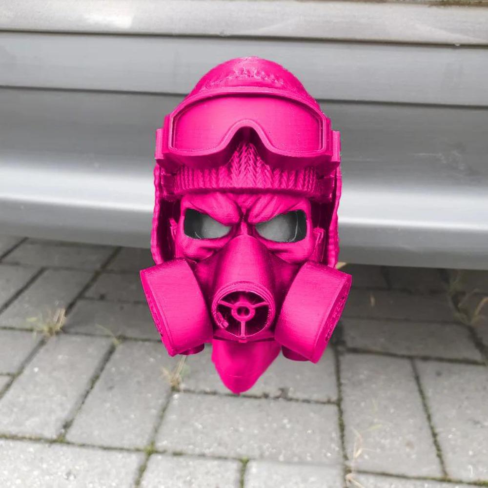 Забавная 3D-печатная крышка для шара фаркопа Газовая маска Стальной шлем Крышка для крюка прицепа Защищенная от ржавчины крышка для шара фаркопа из ПЛА