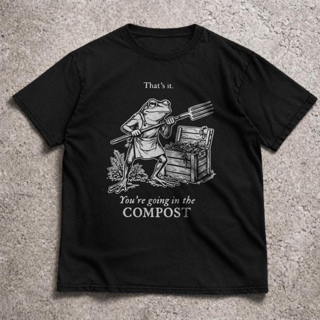 Funny Gardening Shirt Funny Frog Graphic T Shirts For Unisex Unisex Plant Lover Vintage Design Tee Gardening Short Sleeve Oneck Top