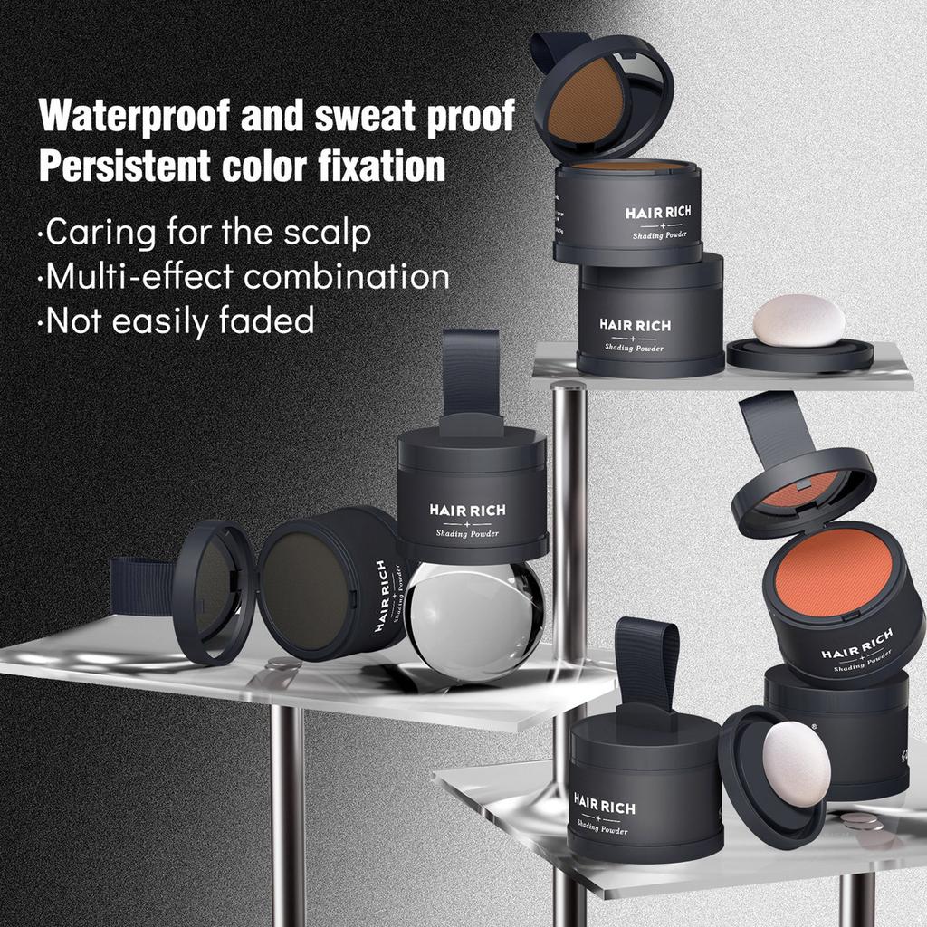 1 шт. водостойкая пудра для затенения линии роста волос, средство для макияжа лба для женщин и девушек, повседневный водостойкий, устойчивый к поту, естественный вид