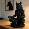 Gothic Wolf Statue Sheep Desktop Ornaments Collectible Gift Animal Figurine  Home
