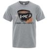 Energy=Milk*Coffee² Personality Funny Printed T-Shirt Male Fashion Casual Short Sleeve Pocket Cotton Clothing Oversized Tshirts