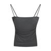 Summer Girl Pleated Camisole with Thin Straps for Slim Look - Sweet & Spicy Sleeveless Top