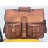 Men's Leather Messenger Satchel Briefcase Shoulder Biggest Laptop Bag
