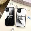 Classic Punk Logo B-Boy L-London For IPhone 16 15 14 13 12 11 Pro Max X XS MAX Plus Translucent Black Phone Cover