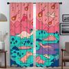 Halloween Decoration Dinosaur Home Interior Curtains 2 Pieces Modern Living Room Curtains for Camera Partition Blackout Curtain