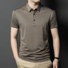 Летняя нижняя рубашка, мужская повседневная футболка с отворотом и коротким рукавом, мужская рубашка-поло с лацканами, высокая эластичная воздухопроницаемость