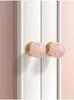 Pink White Crystal Ball Furniture Handle Round Brass Door Drawer Knobs Cabinet Handles For Kitchen Cupboard Wardrobe Pulls Diy