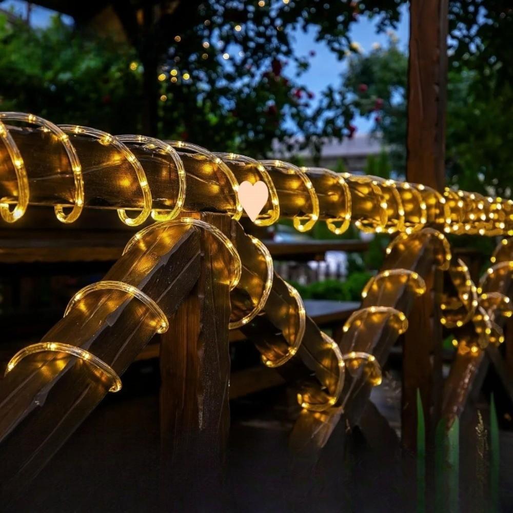 Solar Powered Solar String Lights Waterproof Flexible Tube Lamp for Garden Tree Yard Fence