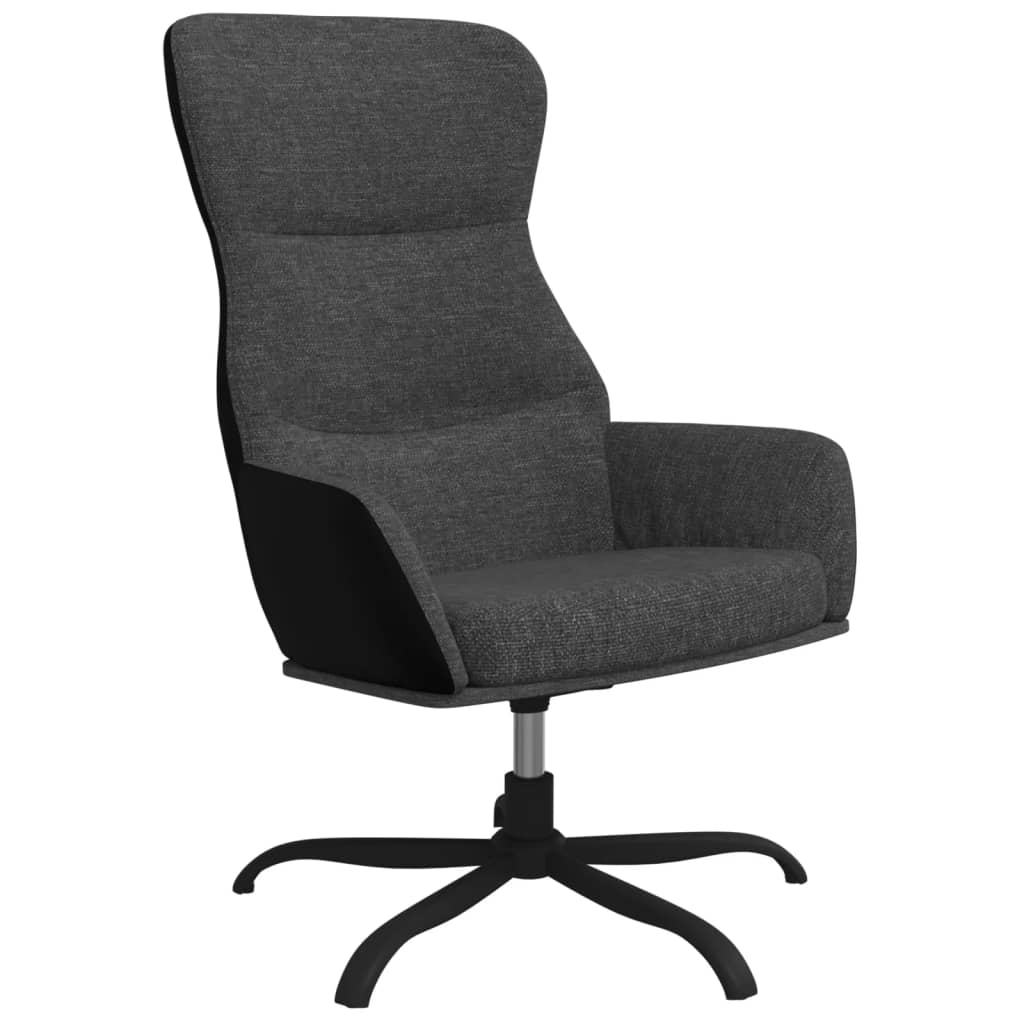 Relaxation Armchair Dark Gray Fabric