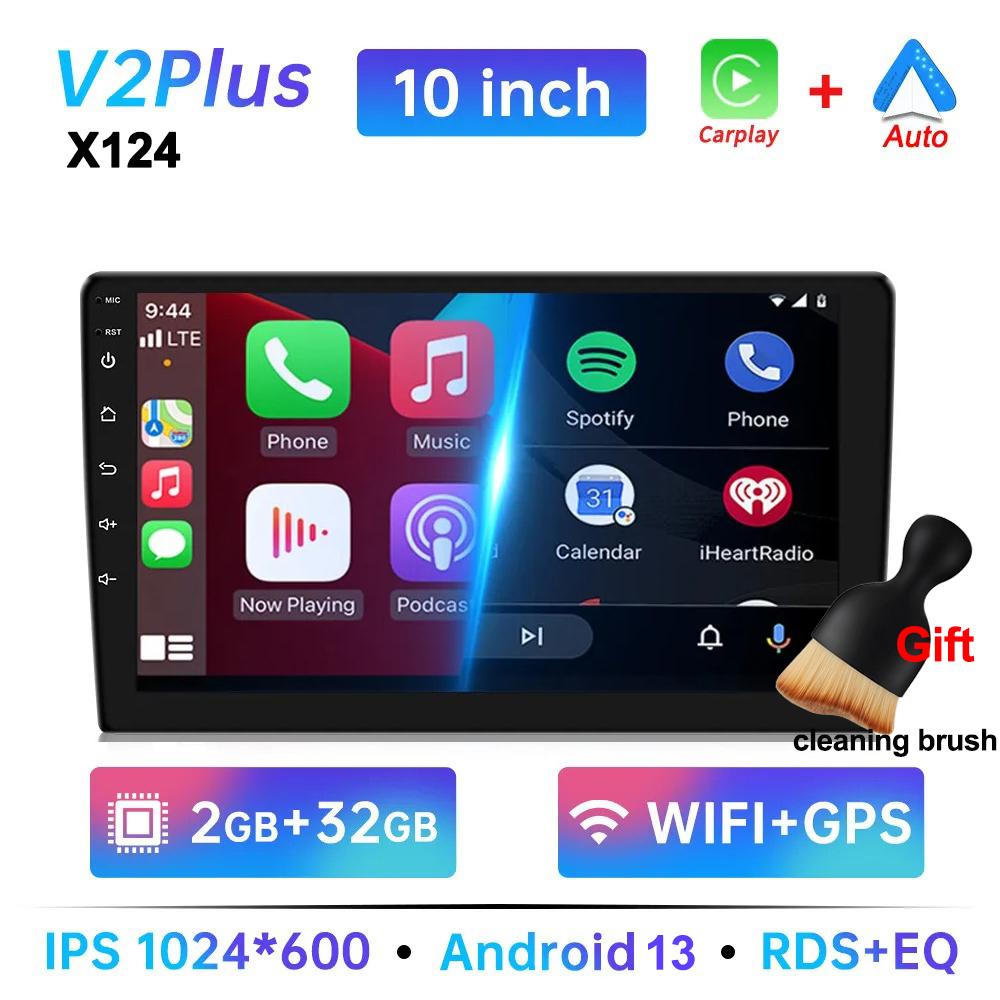 Универсальный 7 9 10 дюймовый мультимедийный проигрыватель 64G беспроводной CarPlay Android Auto Android13 2 Din FM радио стерео приемник плеер подарок