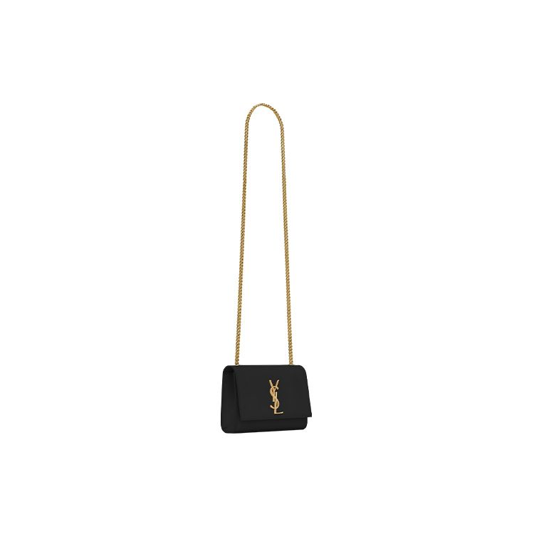 Saint Laurent Маленькая сумка на цепочке Kate Черная Женские Сумки на плечо 469390-BOW0J-1000
