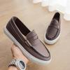 Fashion Four Seasons Male Loafers Soft Sole Comfort Driving Shoes Leather Men's Casual Shoes New Outdoor Flats Business Shoes Moccasins