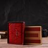 Excellent Wallet for Women of Medium Size Made of Genuine Leather with Reptile Embossing CANPELLINI 21818 Red
