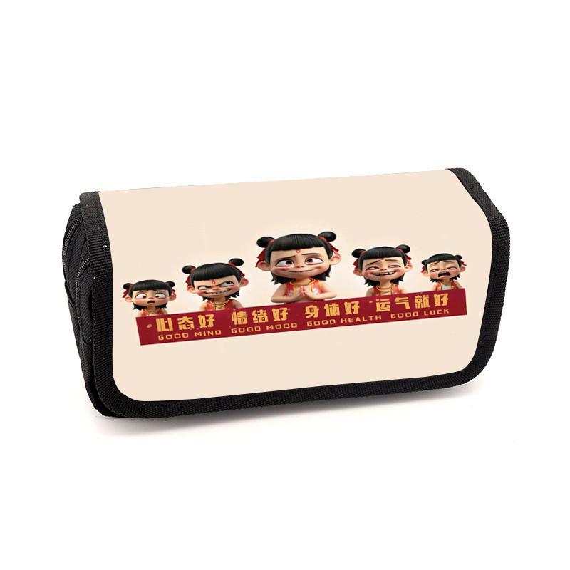 Minimalist Pencil Childrens Case With Ne Zha Print Design For Daily Use School