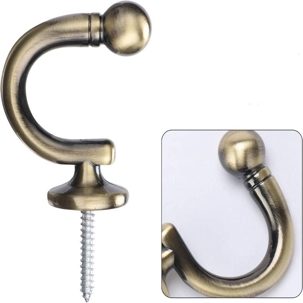 4 шт. Настенные крючки-подхваты для штор 47 мм Крючки для одежды, пальто, полотенец, подхваты для штор для окон Homen