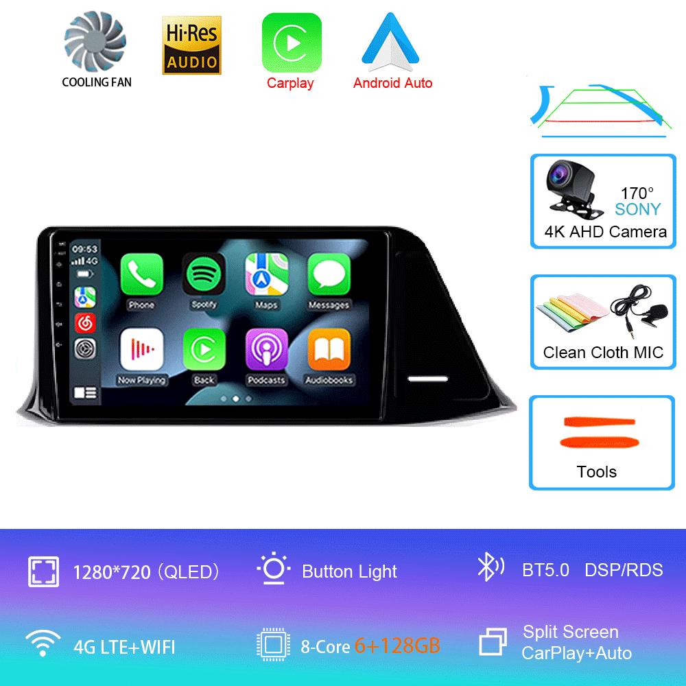 Автомобильное радио Android 14 Carplay для Toyota C-HR CHR 2016 2017 2018 2019 2020 Мультимедиа Видео Плеер Навигация Стерео GPS 2din DSP