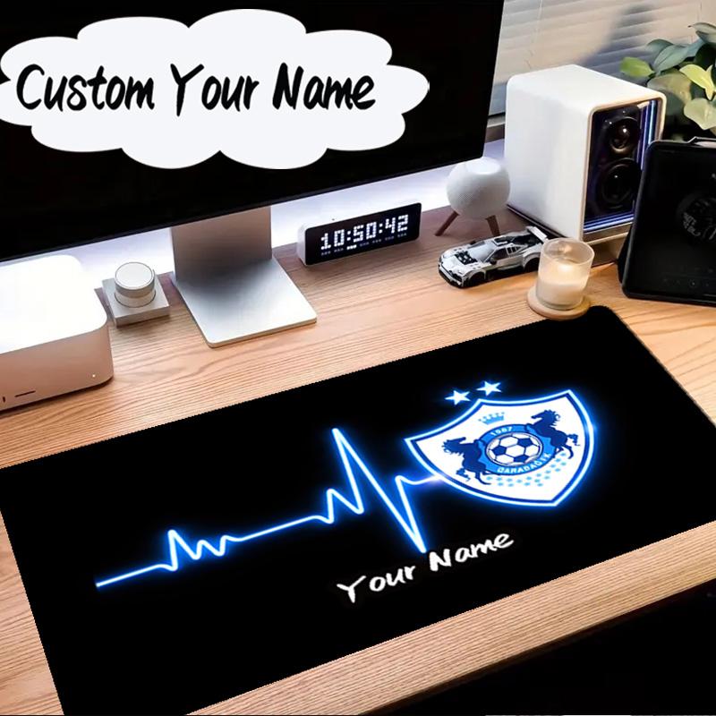 Custom Name Mouse pad Dynamic Qarabag Crest Design Mouse Pad Desk Mat, Non-Slip Rubber Backer Pad For Computer Notebook Gaming Mouse Pad Gift