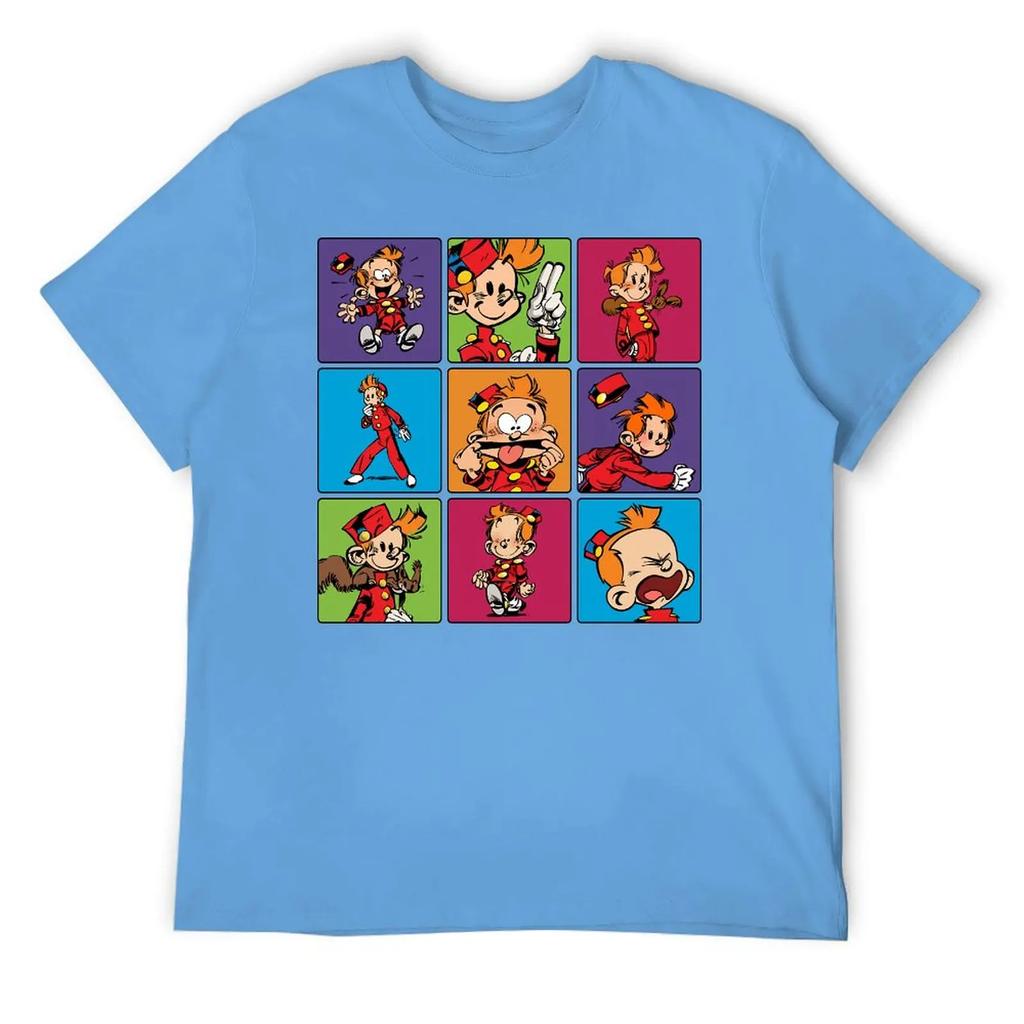 Футболка Spirou Squares Classic на продажу Харадзюку Спортивный топ Футболка Уникальный Дом Смешной Размер США