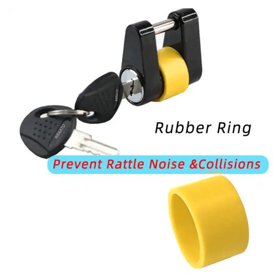 Замок сцепного устройства прицепа с ключами, нержавеющий, устойчивый к коррозии, простая установка, лодка, автофургон, грузовик, автомобиль, сверхмощный замок с крюком, навесной замок