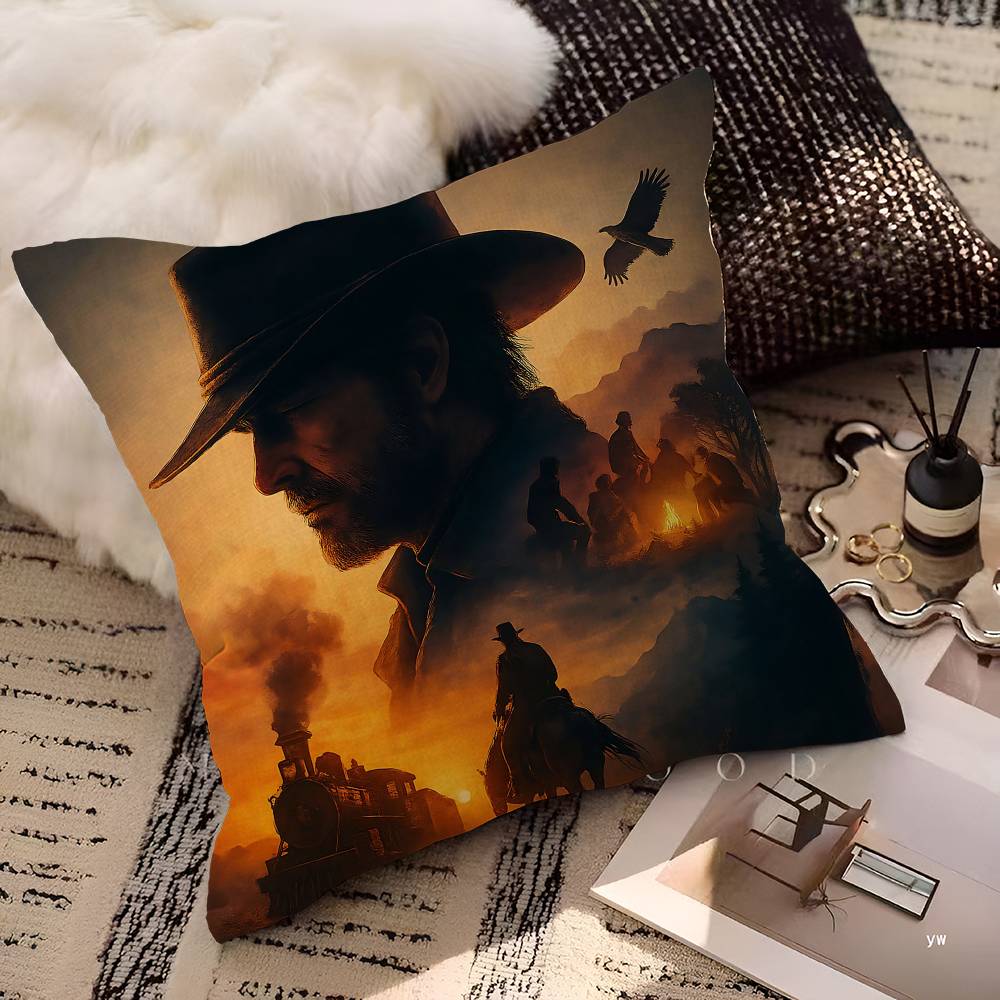 Игровой R-Red Dead-R-Redemptions 45*45 см Наволочка Декоративная Наволочка Для Подушки Домашняя Наволочка Для Подушки На Диван