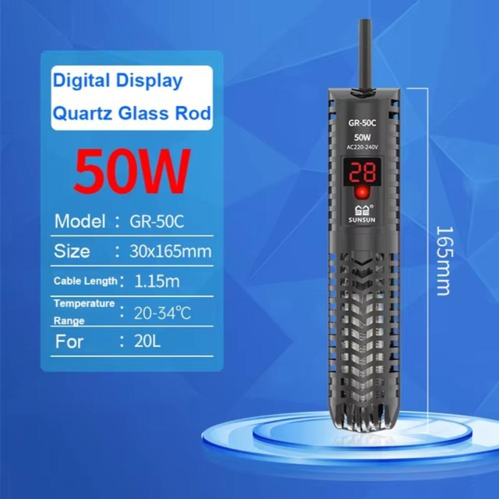Регулируемый нагреватель для аквариума с ЖК-дисплеем, нагревательный стержень, резервуары для воды