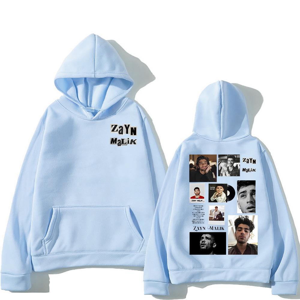 ZAYN Print Fashion Hoodies Zayn Malik Retro Hip Hop Pullover Unisex Oversized Tops Fall Long Sleeve Sweatshirt Men Women Clothes