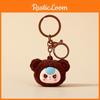 Cute Baby Three Cartoon Pile Coating Panda Head Pendant Keychain For Party And Holiday
