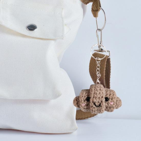 Подвески для сумочки ручной работы, брелок, кулон, мини-размер, очаровательный внешний вид, кулон, вязаный крючком, украшение для автомобильного ключа